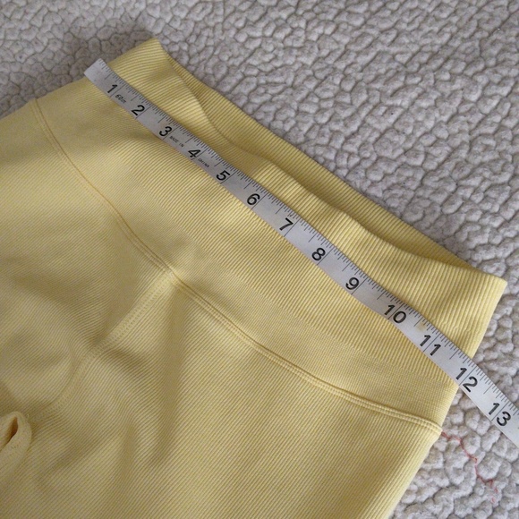 Spiritual Gangster M/L Ribbed Pastel Yellow Leggings - Picture 10 of 16